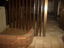 施工後３ レンガで花壇